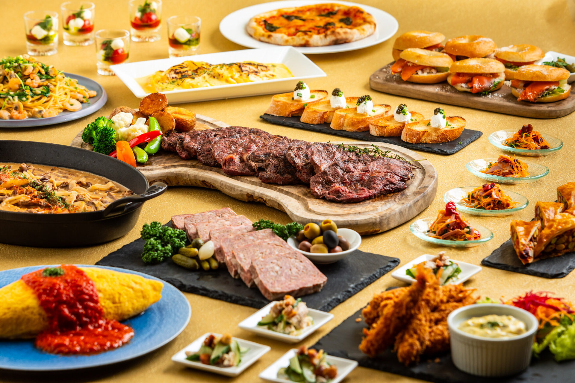 鉄板焼きビーフステーキランチ&デザートビュッフェ ～50th Memories～Steak Lunch Buffet ～50th Memories～表示