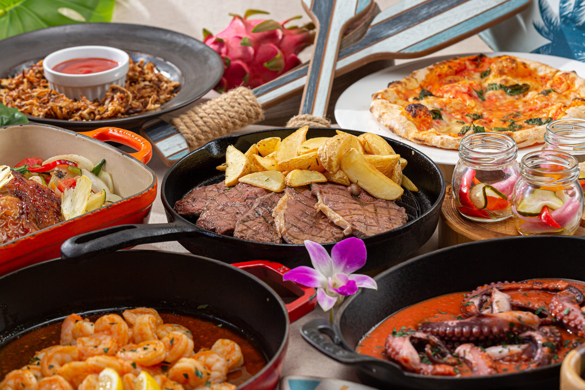 鉄板焼きビーフステーキランチ&デザートビュッフェ ~Hawaiian~ Grilled Beef Steak Lunch & Desert Buffet ~Hawaiian~