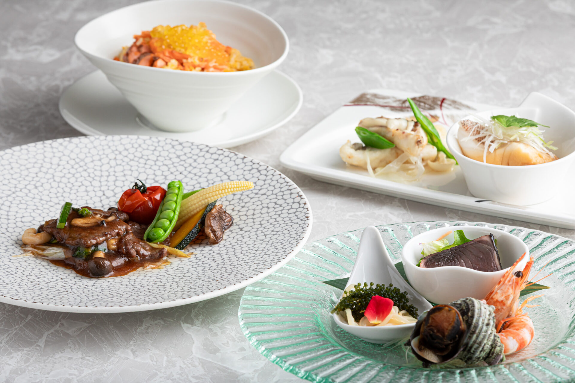 旬の食材で彩るランチコース　～九州・沖縄の旅～表示