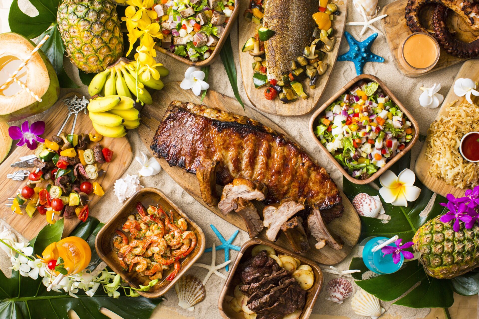 鉄板焼きビーフステーキランチ&デザートビュッフェ ~Hawaiian~ Grilled Beef Steak Lunch & Desert Buffet
