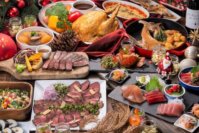 クリスマススペシャルディナービュッフェ お子様連れで楽しめる博多駅近くの豪華夕食 クラウンカフェ Anaクラウンプラザホテル福岡
